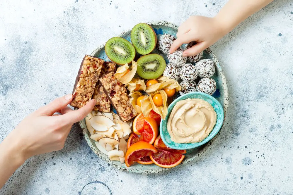 Plate of snack food